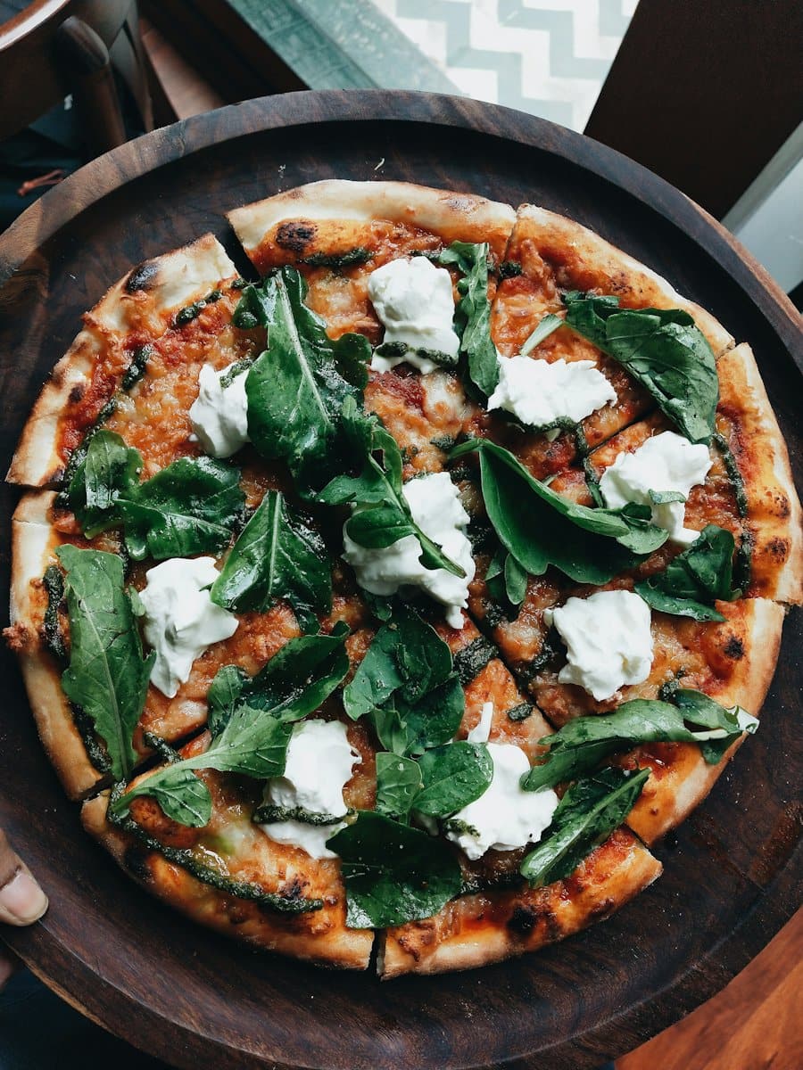 Veggie Pesto pizza
